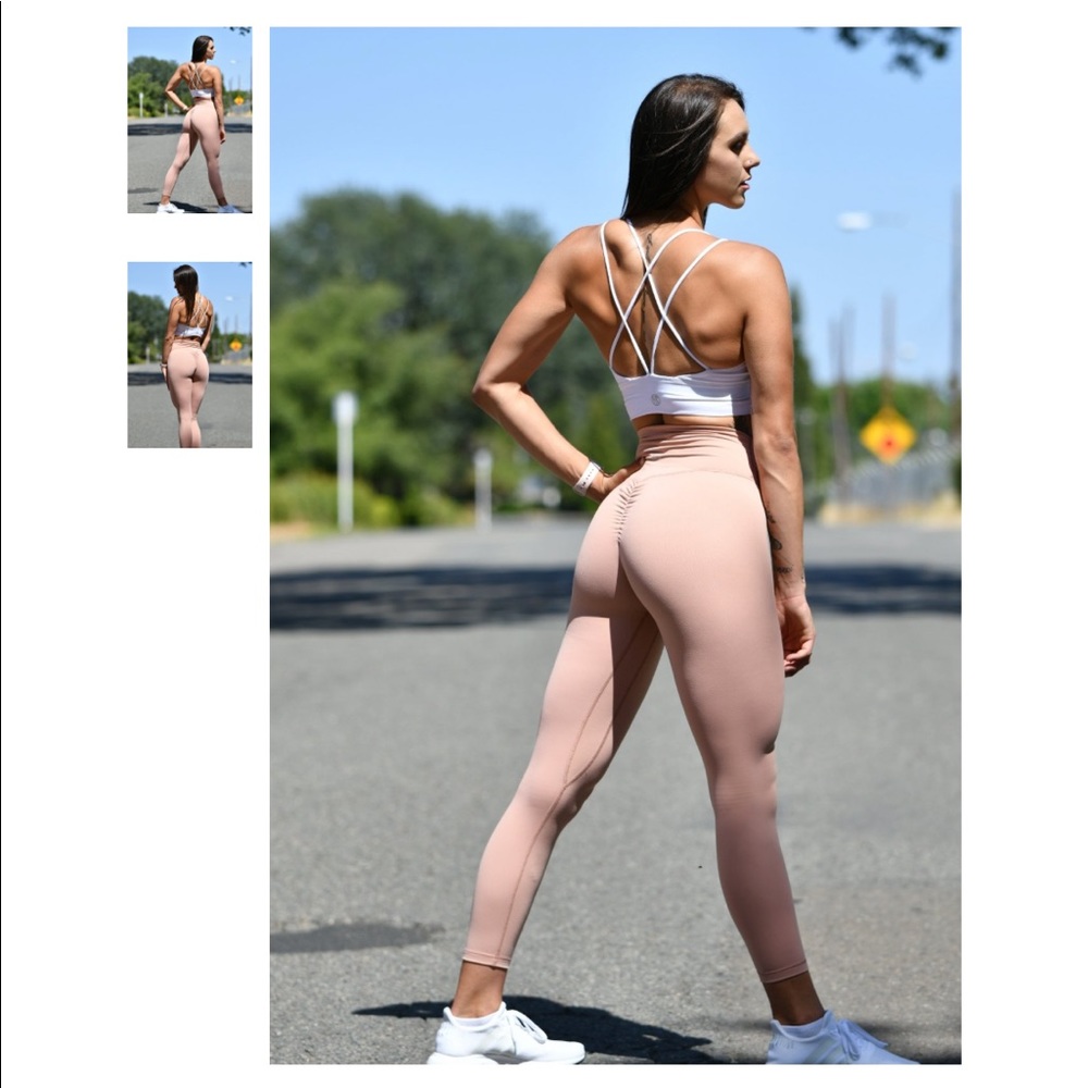 Til You Collapse Resilient Scrunch Leggings - Nude